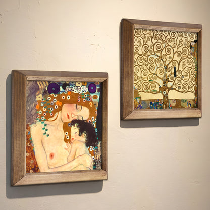 Klimt Mother & Child and Tree of Life Duo Stone Wall Art Set