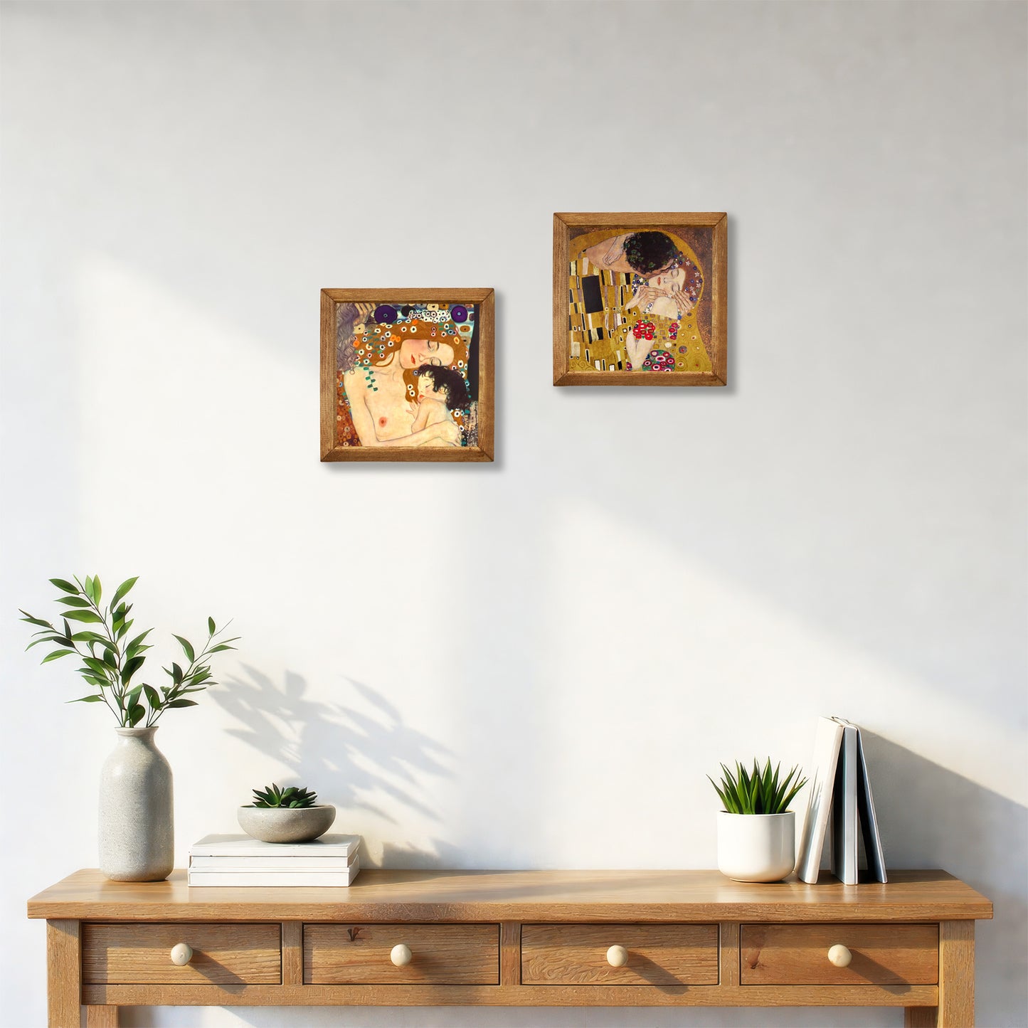 Klimt The Kiss & Mother and Child Duo Stone Wall Art Set