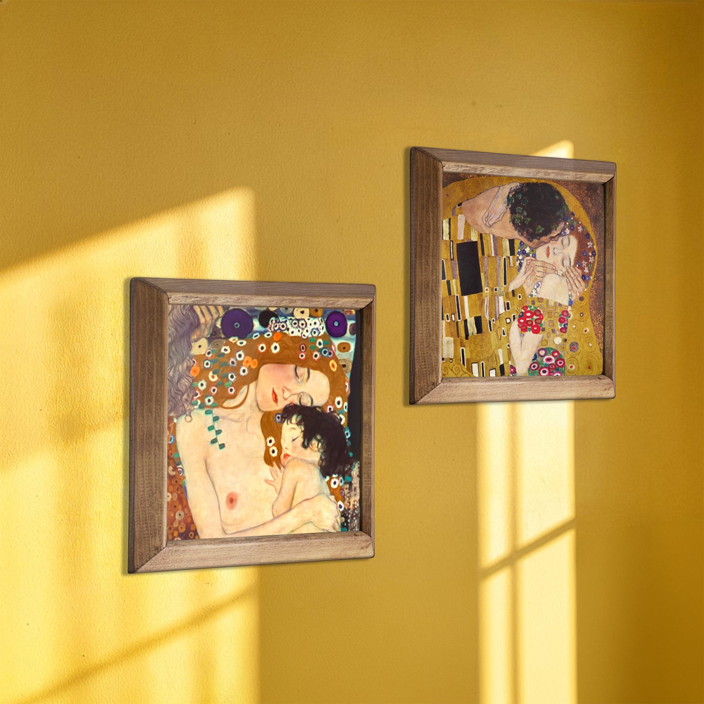 Klimt The Kiss & Mother and Child Duo Stone Wall Art Set