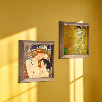 Klimt Mother & Child and Adele Duo Stone Wall Art Set