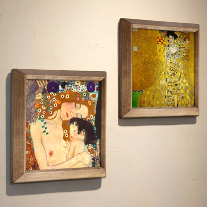 Klimt Mother & Child and Adele Duo Stone Wall Art Set
