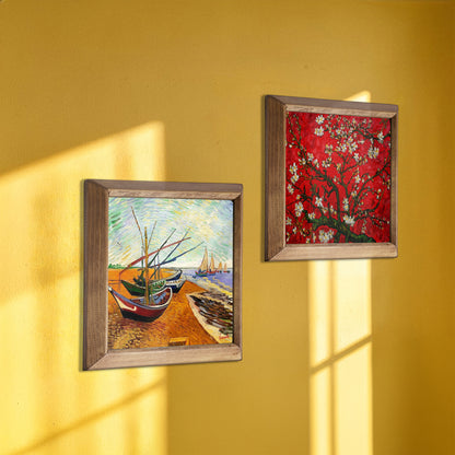 Van Gogh Fishing Boats & Almond Blossom Duo Stone Wall Art Set