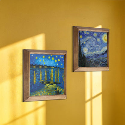 Van Gogh Starry Nights Duo Stone Wall Art Set