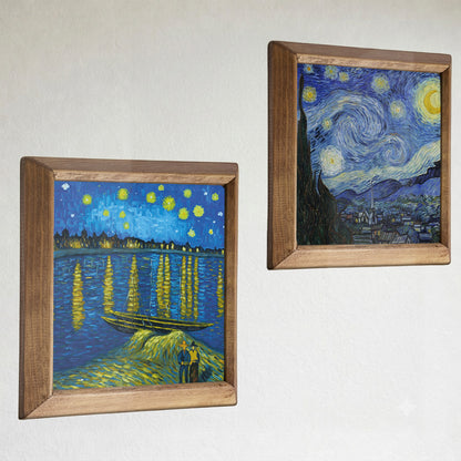 Van Gogh Starry Nights Duo Stone Wall Art Set