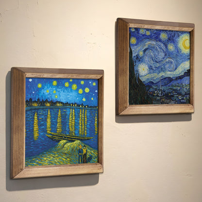 Van Gogh Starry Nights Duo Stone Wall Art Set