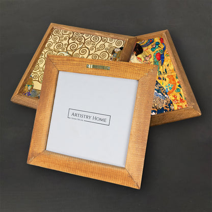 Gustav Klimt Golden Tears, Tree of Life & Lady with Fan Trio Natural Stone Wall Art Set
