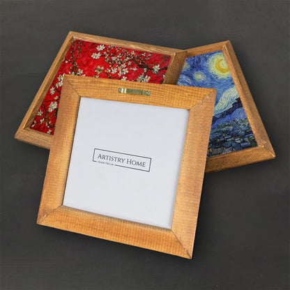 Van Gogh Sunflowers, Almond Blossoms & Starry Night Trio Stone Wall Art Set
