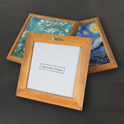 Van Gogh Sunflowers, Almond Blossoms & Starry Night Trio Stone Wall Art Set