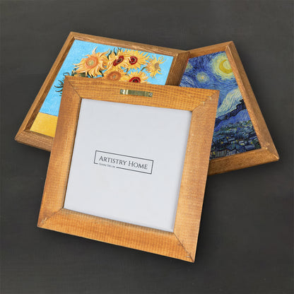 Van Gogh Sunflowers, Fishing Boats & Starry Night Trio Natural Stone Wall Art Set