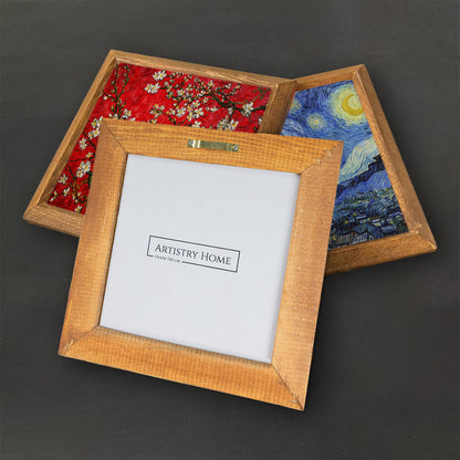 Van Gogh Fishing Boats, Almond Blossom & Starry Night Trio Stone Wall Art Set