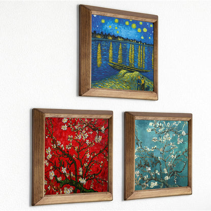 Van Gogh Sunflowers, Fishing Boats & Starry Night Trio Stone Wall Art Set