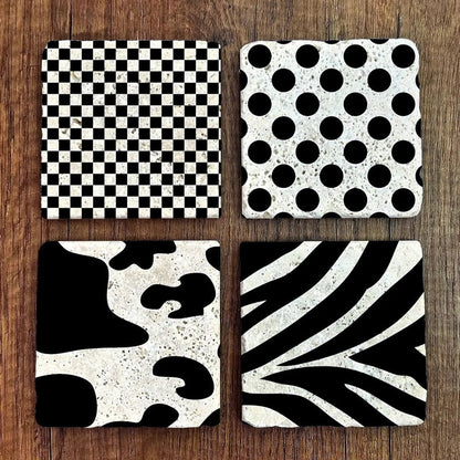 Set of 4 Monochrome Pop Coaster