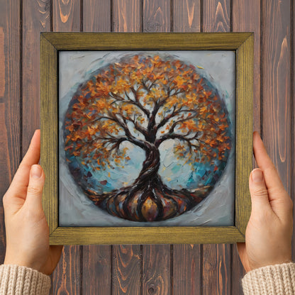 Harmony Tree of Life Kiln Fired Ceramic Tile Wall Art