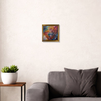 Sacred Geometry Flower of Life Kiln Fired Ceramic Tile Wall Art