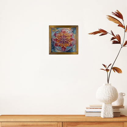 Radiant Tree of Life Kiln Fired Ceramic Tile Wall Art