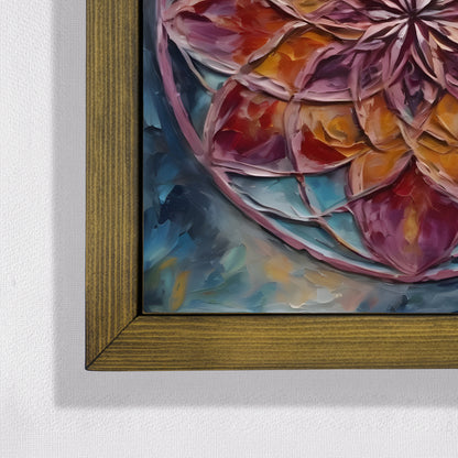 Radiant Mandala Kiln Fired Ceramic Tile Wall Art