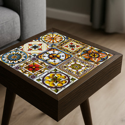 Floral Ceramic Tiles Coffee Table