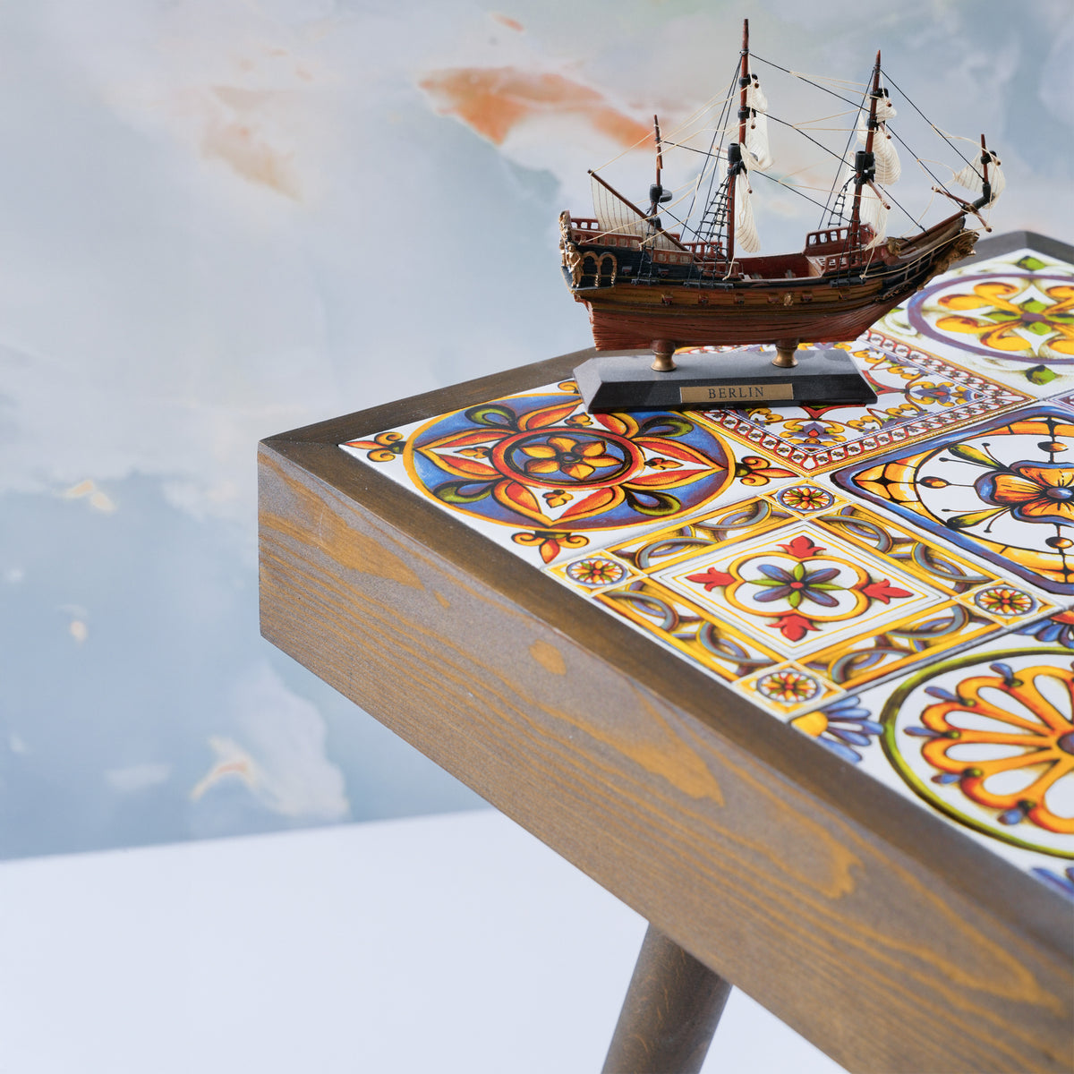 Floral Ceramic Tiles Coffee Table