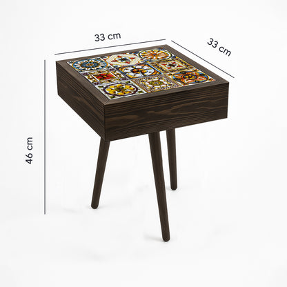 Floral Ceramic Tiles Coffee Table