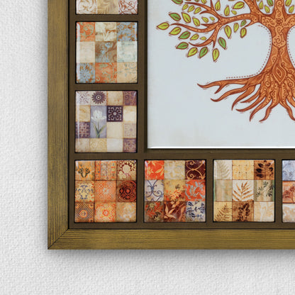 Rustic Tree of Life Anatolian Ceramic Tile Wall Art