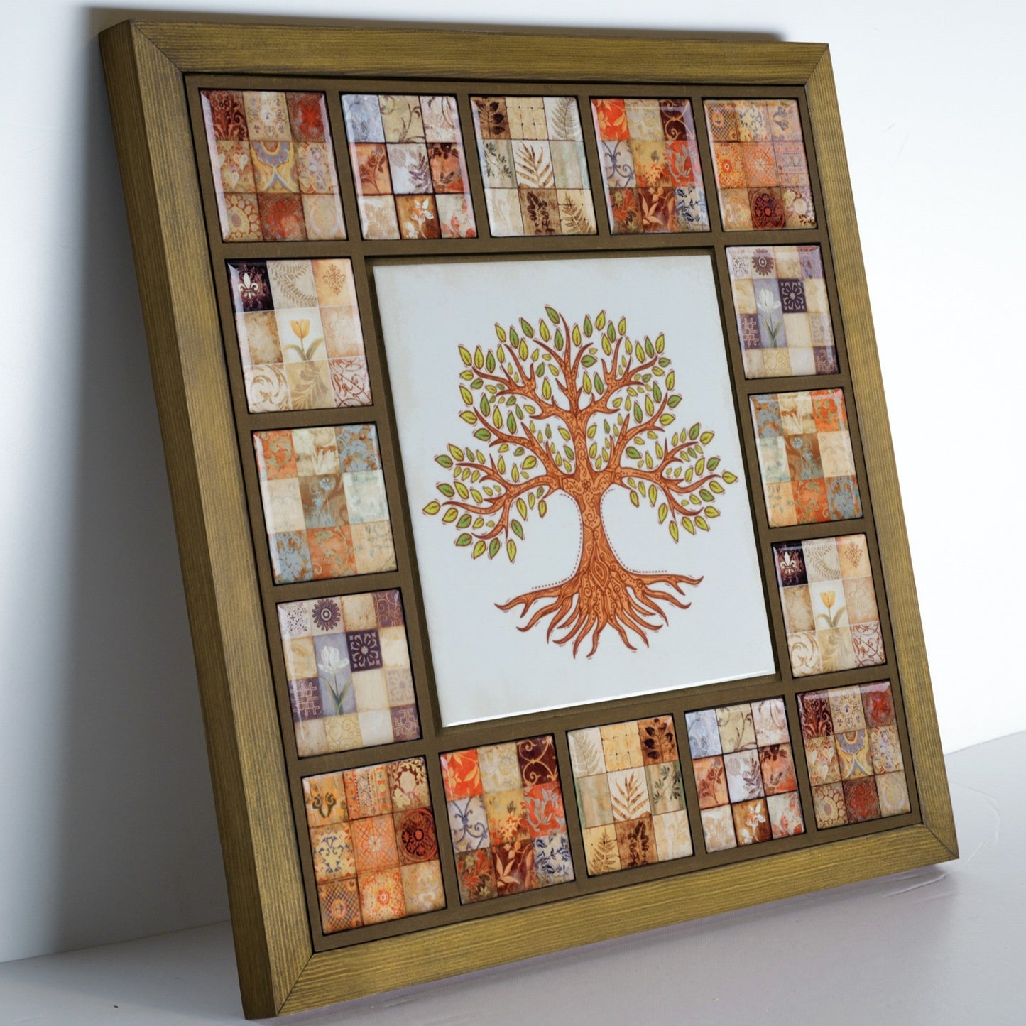 Rustic Tree of Life Anatolian Ceramic Tile Wall Art