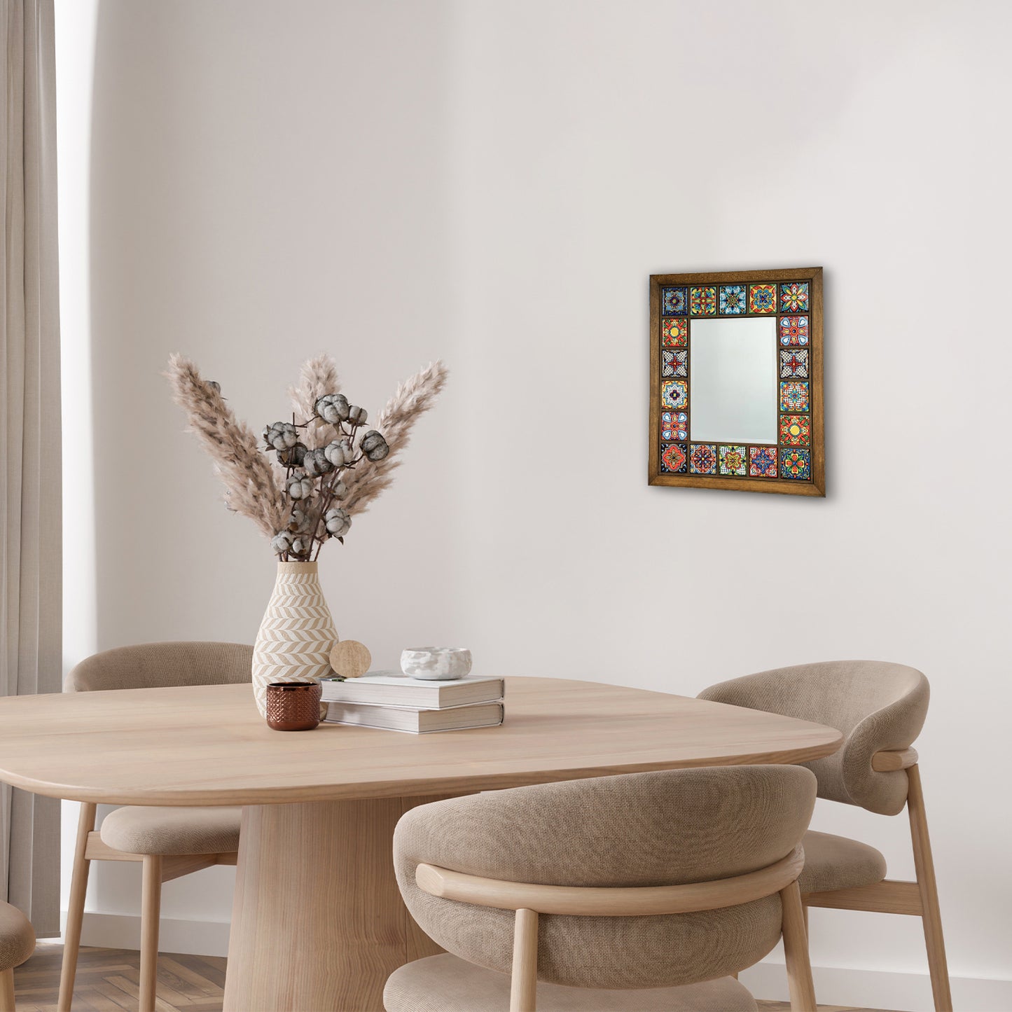 Sultan Edition Handmade Anatolian Ceramic Tile Wall Mirror