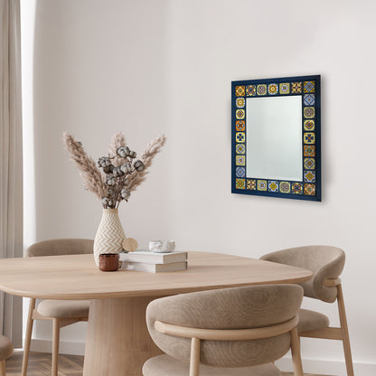 Greek Blue Mosaic Mirror 41 × 51 cm