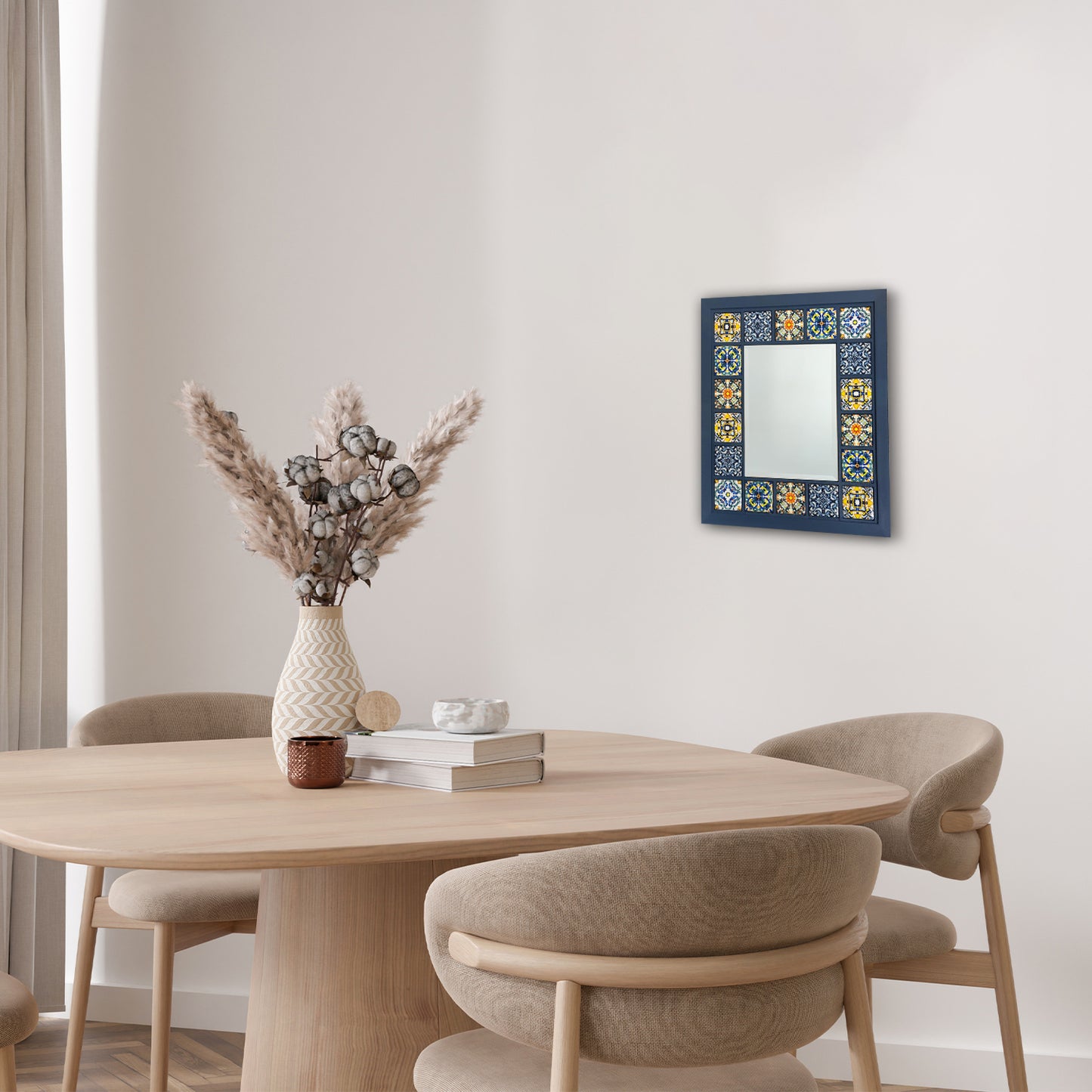 Coastal Blue Mosaic Mirror 30 × 35 cm