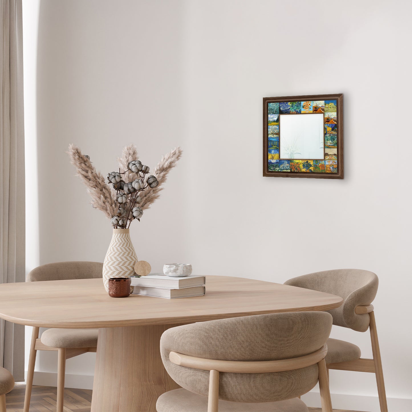 Van Gogh Masterpieces Square Mirror with table | Artistry Home