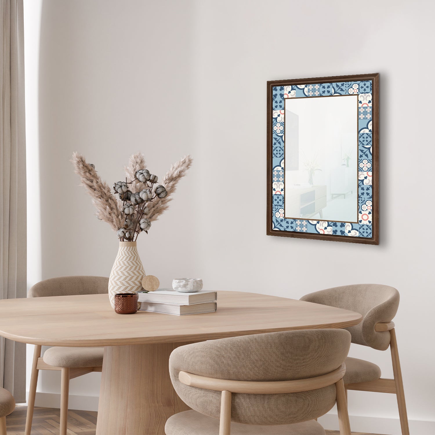 Blue Tiles Mirror with table | Artistry Home