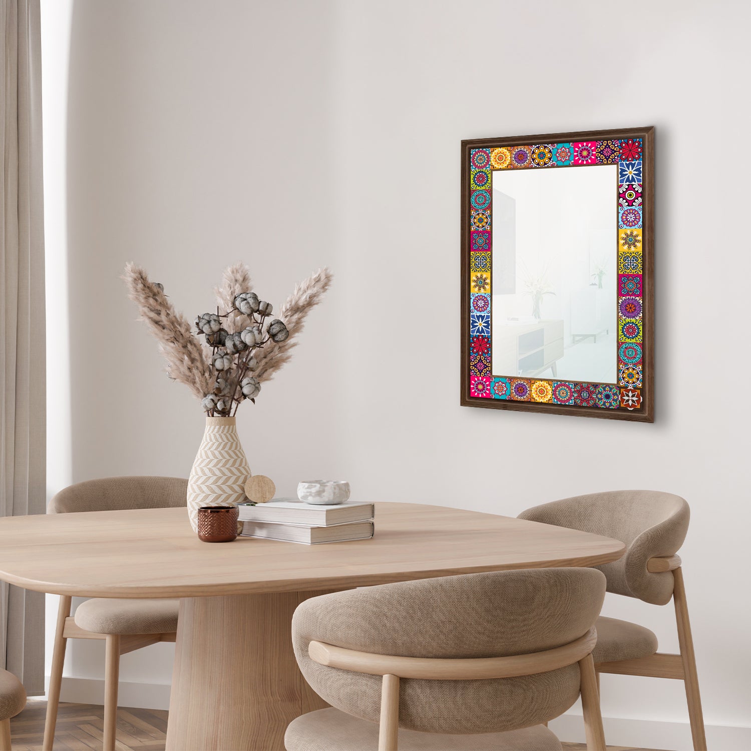 Colorful Tiles Mirror with table | Artistry Home