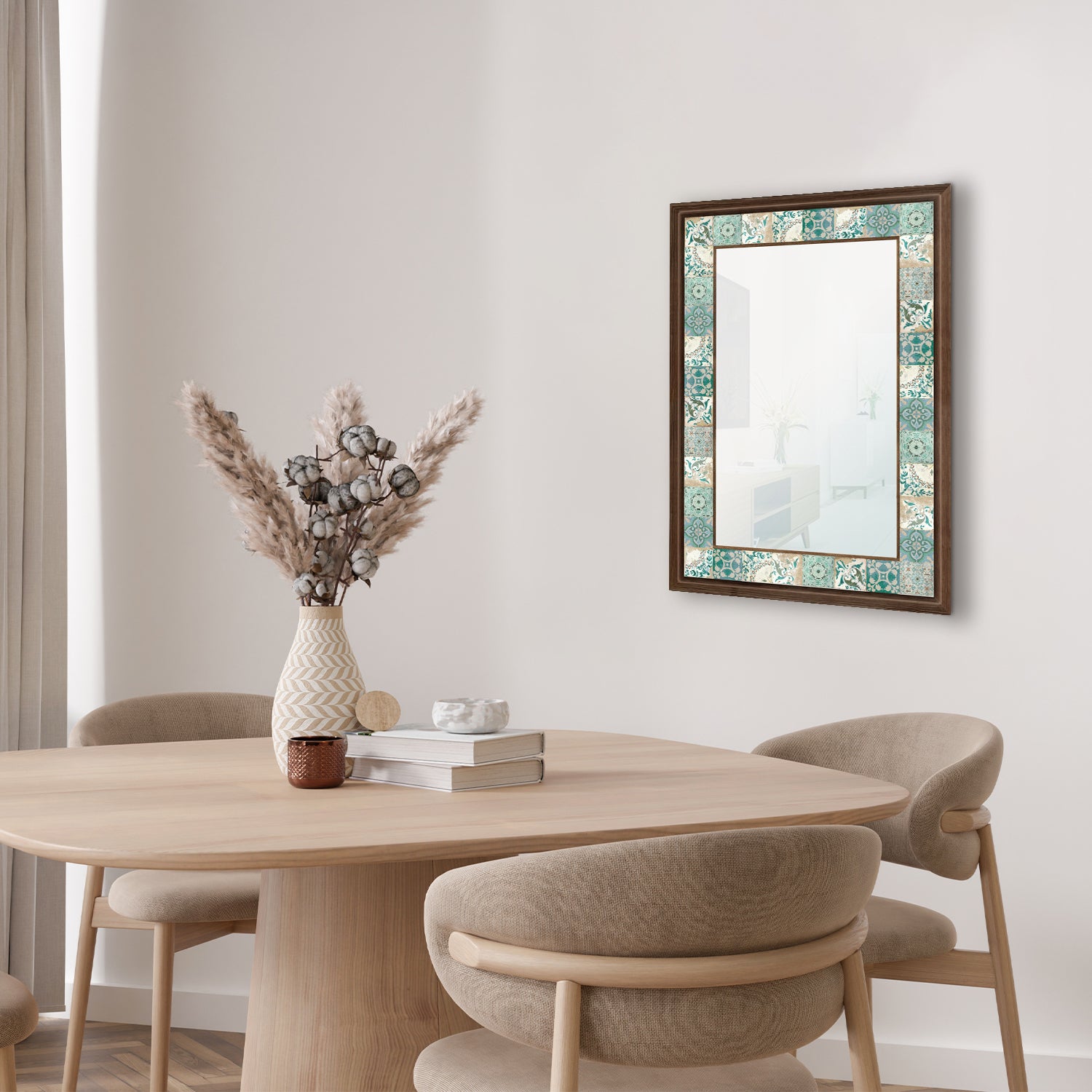 Green Tiles Mirror with table | Artistry Home