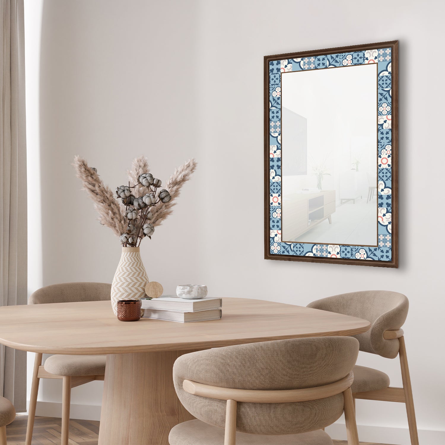 Blue Tiles Mirror with table | Artistry Home