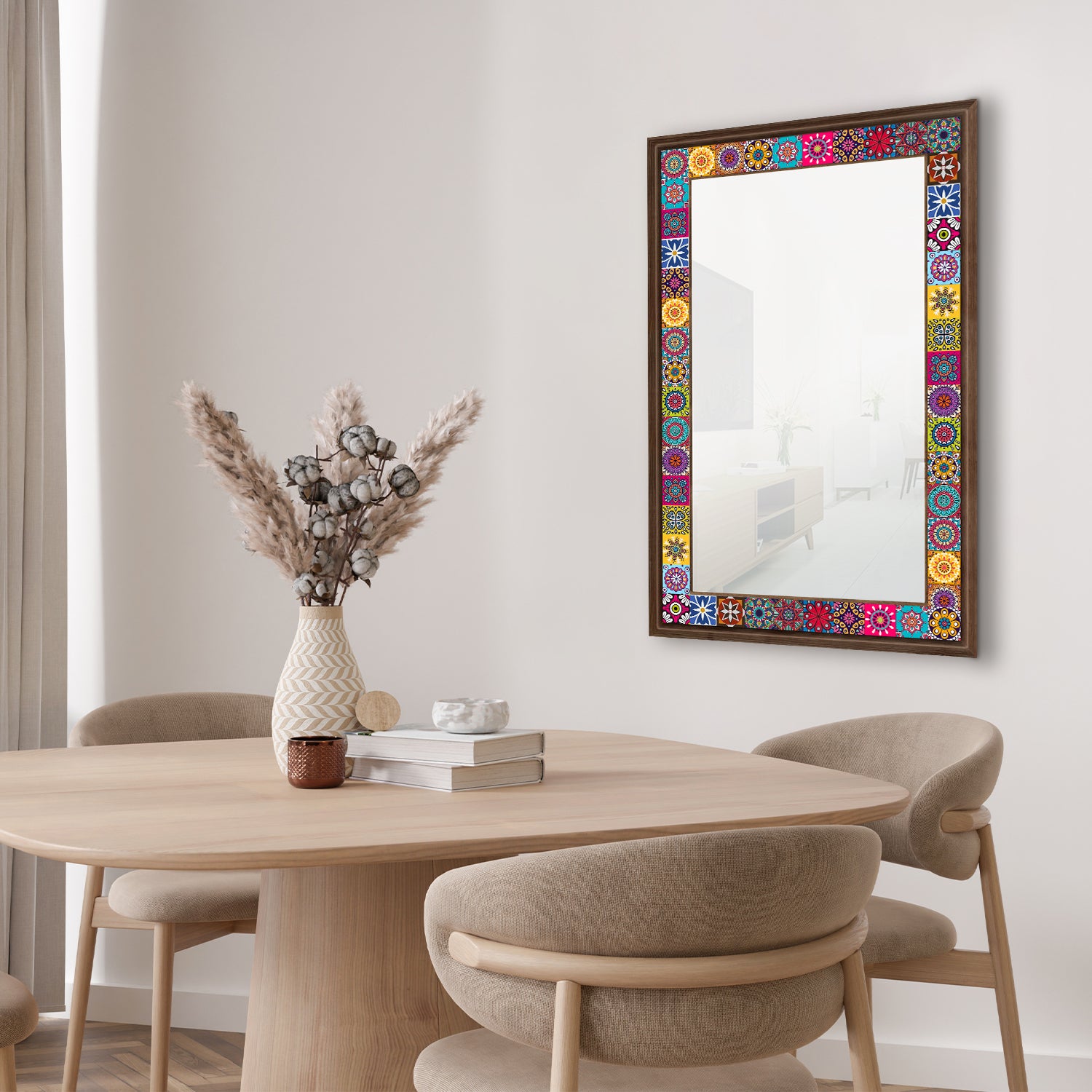 Colorful Tiles Mirror with table | Artistry Home