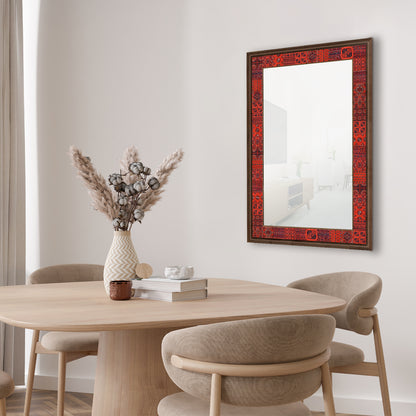 Afghan Red Mirror with table | Artistry Home