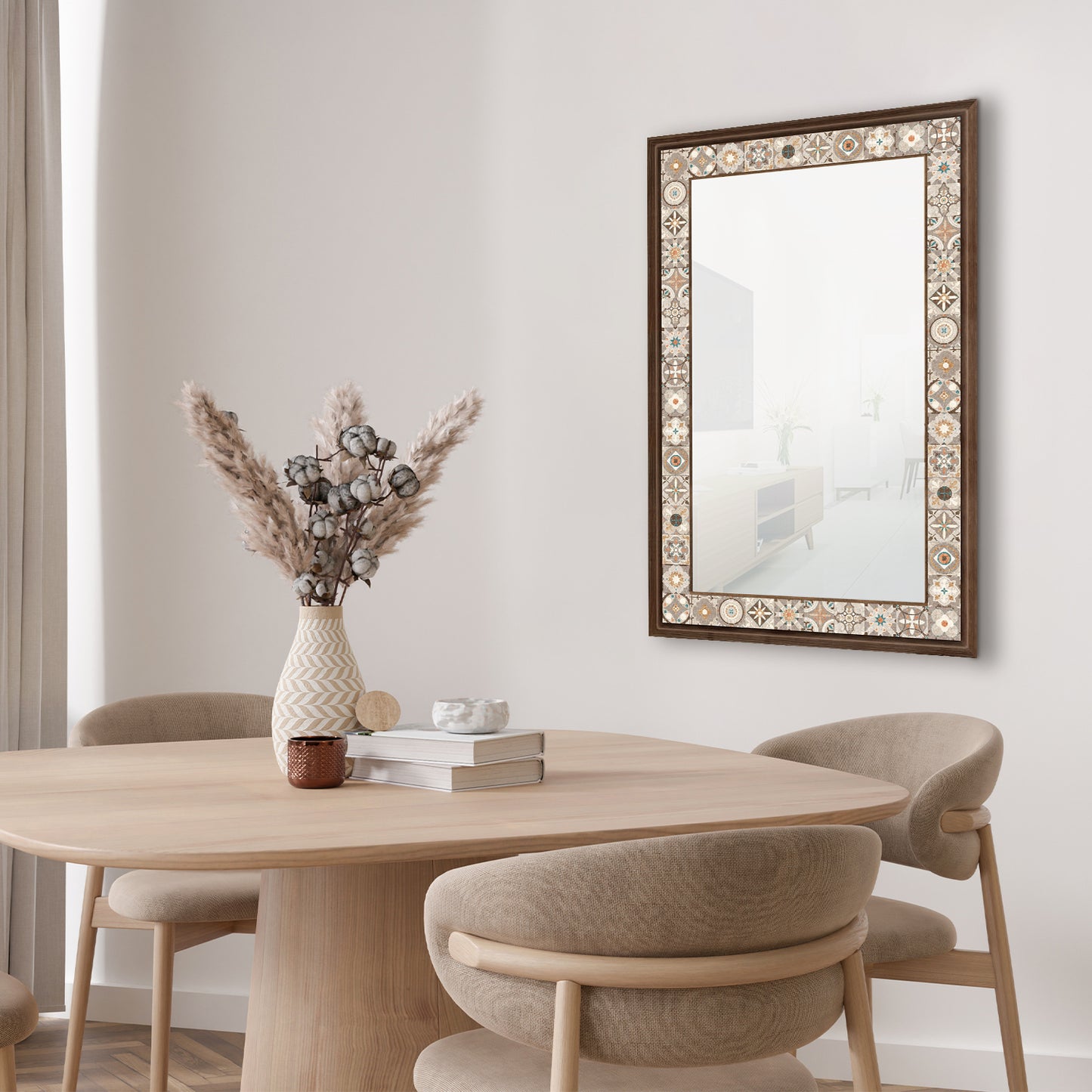 Rustic Tile Mirror with table | Artistry Home