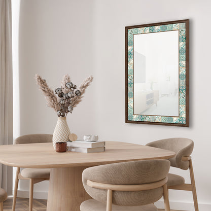 Green Tiles Mirror with table | Artistry Home