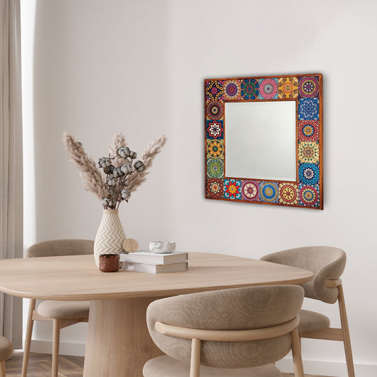 Colorful Tiles XL Mirror 62X62 cm