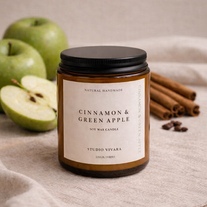 Cinnamon & Green Apple Soy Wax Candle