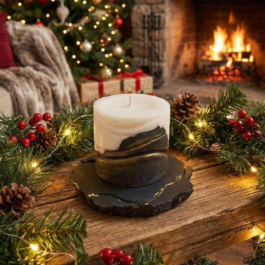 Midnight Gold -  Sculpted Soy Candle