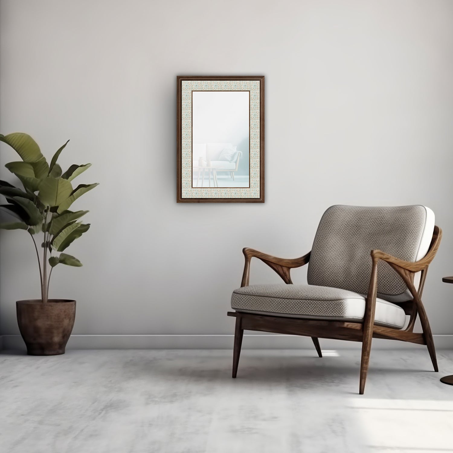 Mint Mirror with armchair | Artistry Home