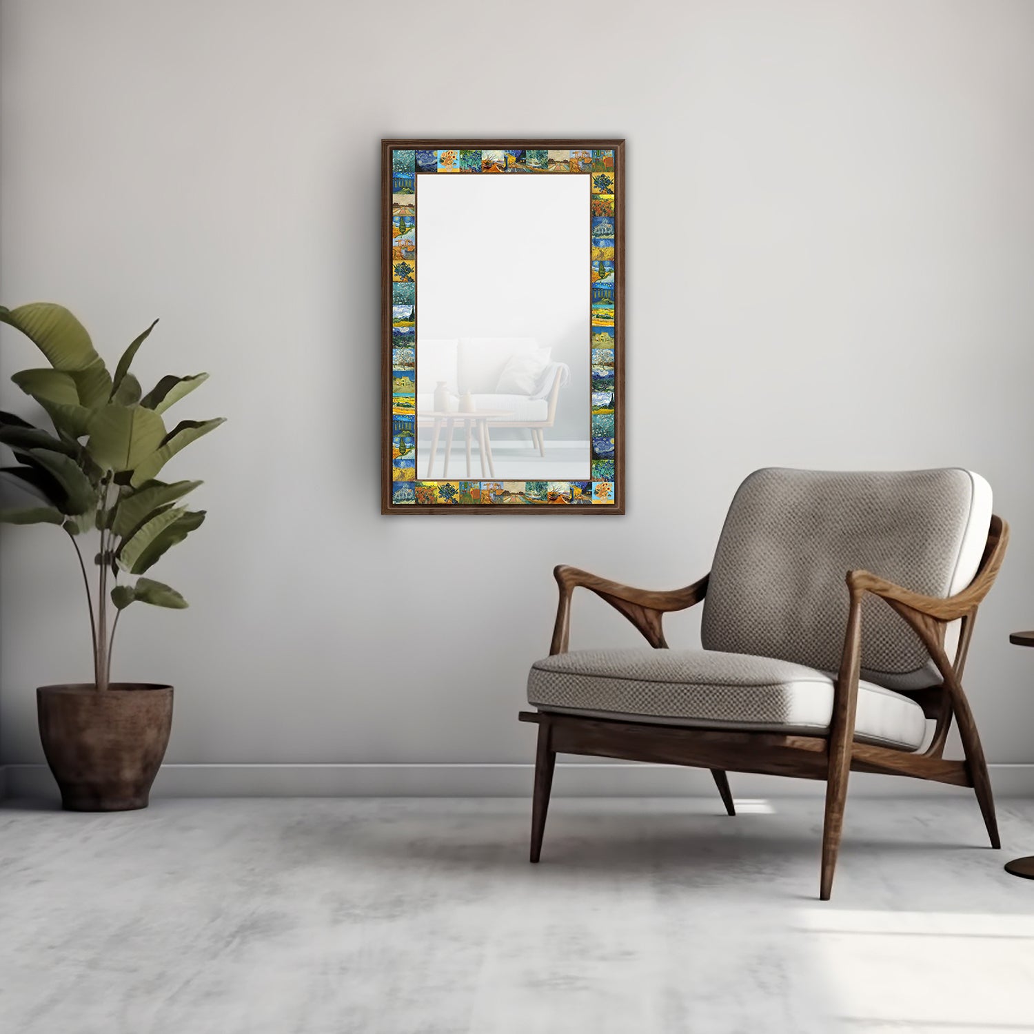 Van Gogh Masterpieces Mirror with armchair | Artistry Home