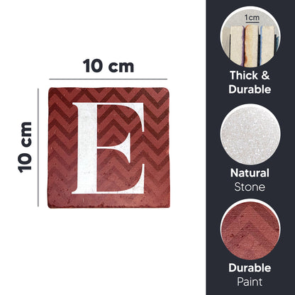 Lettered Natural Stone Coasters -  Sizes | Artistry Home