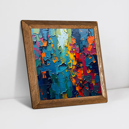 Colorful People Designs Trio Stone Wall Art - Diagonal Angle | Artistry Home