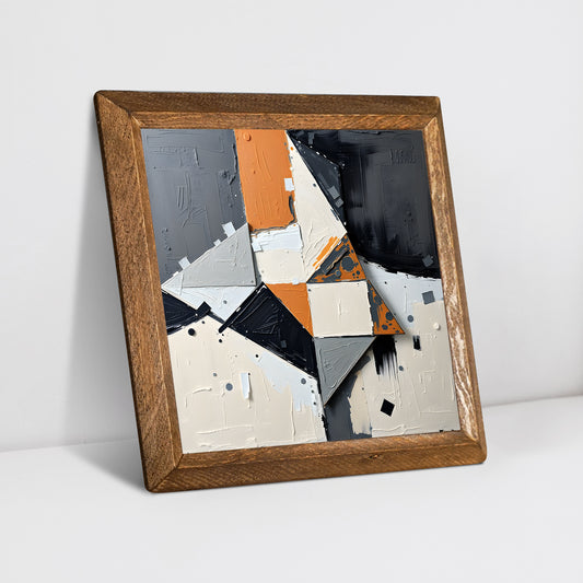 Segments Framed Stone Wall Art