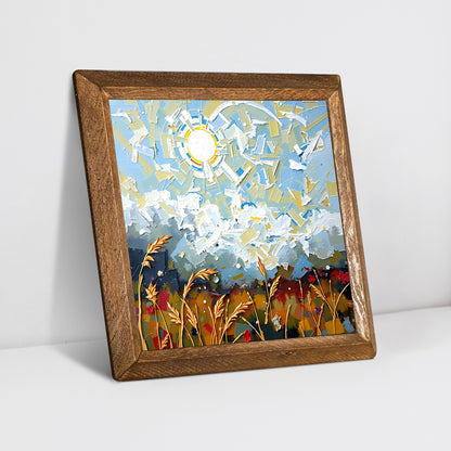 Colors Of The Day Trio 2 Stone Wall Art - Diagonal Angle | Artistry Home
