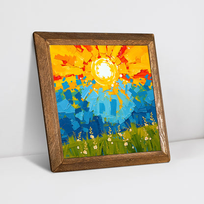 Colors Of The Day Trio Stone Wall Art - Diagonal Angle | Artistry Home