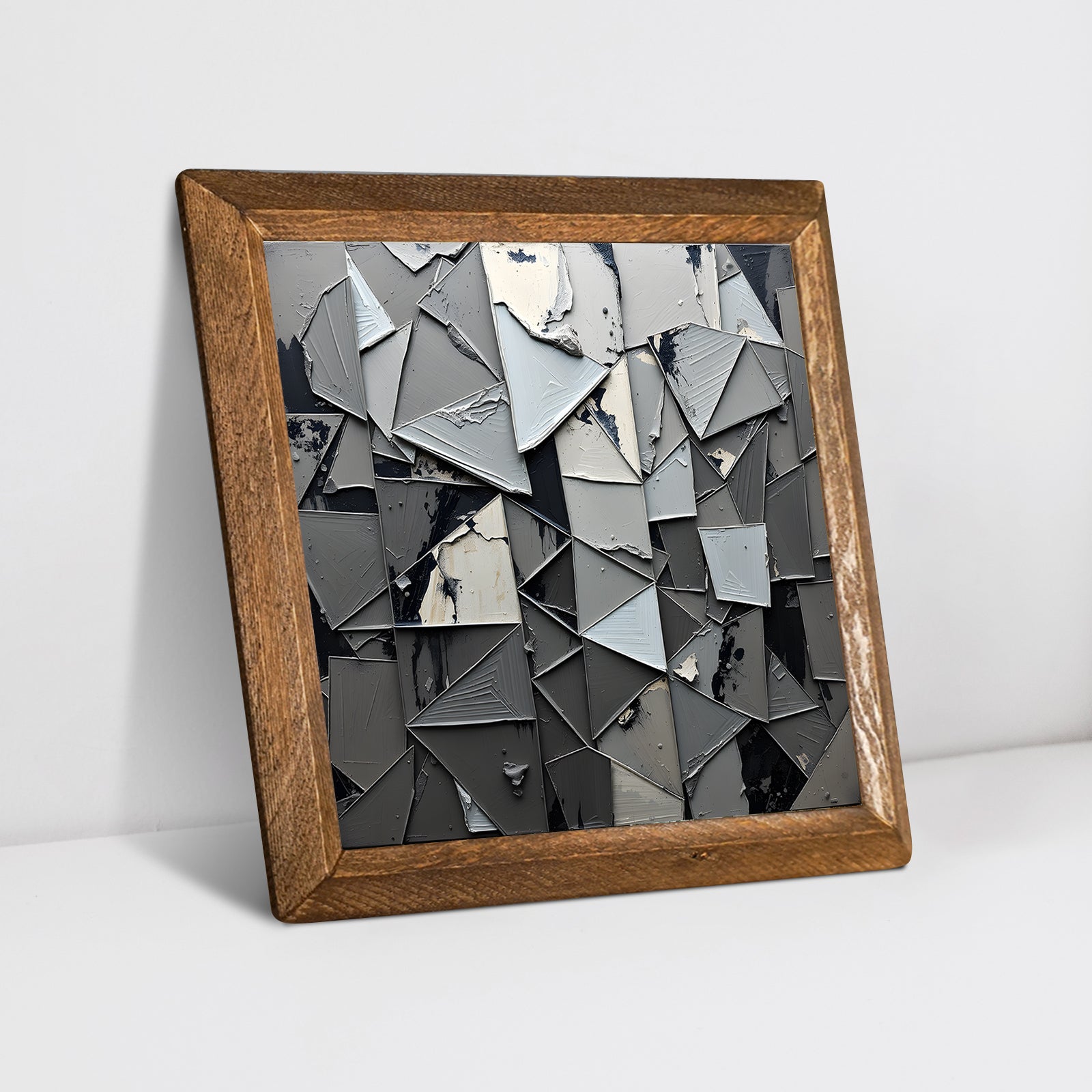 Shapes In Paint Trio Stone Wall Art - Diagonal Angle | Artistry Home