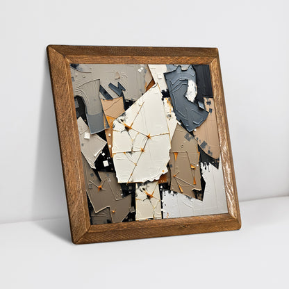 Shapes In Paint Trio Stone Wall Art - Diagonal Angle | Artistry Home