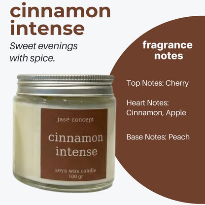 Handmade Soy Wax Candle Set - Rose, Citrus & Cinnamon Scented